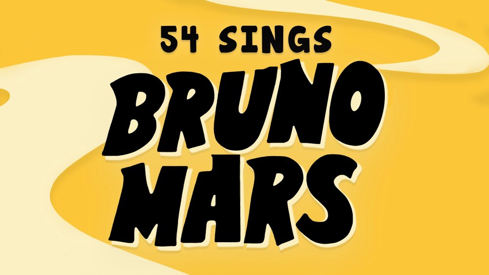 54 Sings Bruno Mars show poster