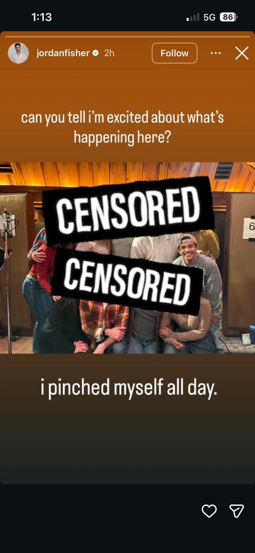 Anyone know what Jordan Fisher is hinting at? 