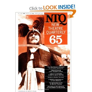 New Theatre Quarterly 65: Volume 17, Part 1 by Clive Barker (Editor), Simon Trussler (Editor)