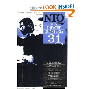 New Theatre Quarterly 31: Volume 8, Part 3 by Clive Barker (Editor), Simon Trussler (Editor)