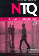 New Theatre Quarterly 77: Volume 20, Part 1 by Simon Trussler (Editor), Clive Barker (Editor)