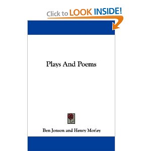 Plays And Poems by Ben Jonson
