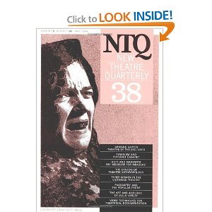 New Theatre Quarterly 38: Volume 10, Part 2 by Clive Barker (Editor), Simon Trussler (Editor)