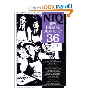 New Theatre Quarterly 36: Volume 9, Part 4 by Clive Barker (Editor), Simon Trussler (Editor) 