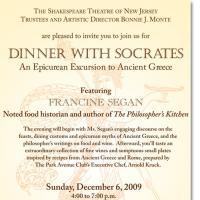 The Shakespeare Theatre of New Jersey Hosts "Dinner with Socrates: An Epicurean Excur Video