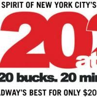 "20@20" Off-Broadway Deal Returns; Offers $20 Tickets For Twenty Minutes Before Show  Video