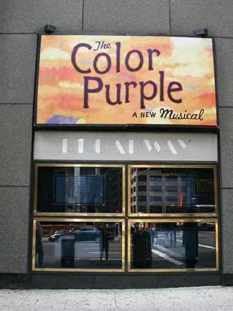 Photo Flash: The Color Purple Front of House Goes Up 