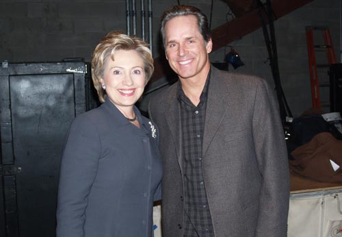Photo Flash: Senator Hillary Clinton and Chicago's Gregory Harrison at Schenectady's Proctor Theatre Image