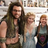 Photo Flash: Jimmy Fallon and Jack Whitehall Backstage At FROZEN