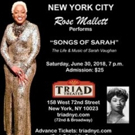 Rose Mallett Performs A Tribute To Sarah Vaughan With 'Songs Of Sarah'