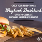 Wayback Burgers Celebrating National Hamburger Day with $5.28 on 5/28