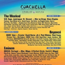 Beyonce, The Weeknd Headline 2018 Coachella Festival Performance Lineup Photo