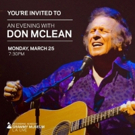 Don McLean Announces U.S. & European Tour Dates