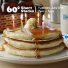 IHOP Restaurants Celebrates Six Decades Of Pancakin' With 60 Cent Pancakes On July 17 Photo