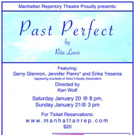 PAST PERFECT by Rita Lewis Returns to Manhattan Repertory Theatre to Benefit LGBT Nat Video