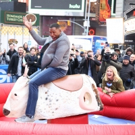 Photo Coverage: GMA DAY Host Michael Strahan Braves Mechanical Bull Ride In Times Squ Photo