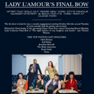 LADY L'AMOUR'S FINAL BOW Is Back At Duane Park Video
