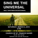 Cecilia Chorus Of NY Presents SING ME THE UNIVERSAL - A Walt Whitman Bicentennial…