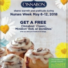 Cinnabon' Gives a Sweet 'Thank You' to Nurses Photo