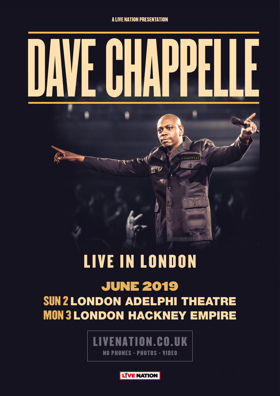 Dave Chappelle Announces Intimate London Headline Shows For June 2019  Image