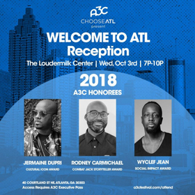 Wyclef Jean, Jermaine Dupri and Rodney Carmichael to be Honored at the 'Welcome to ATL Reception' 