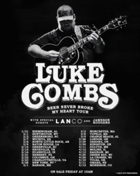 Luke Combs Announces His 2019 Headline Arena Tour Image