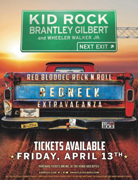 Country Music Star Brantley Gilbert to Join Kid Rock for Red Blooded Rock N Roll Redneck Extravaganza Tour 