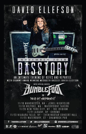 David Ellefson Announces East Coast Dates for BASSTORY Tour, with Special Guest BUMBLEFOOT Image