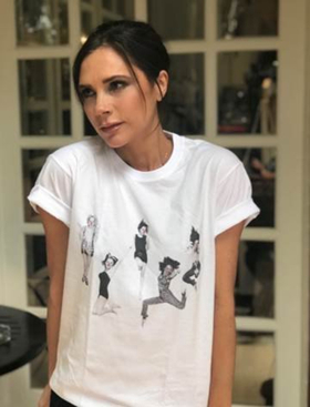 Victoria Beckham Designs Limited Edition Spice Girls T-Shirt For Red Nose Day Image