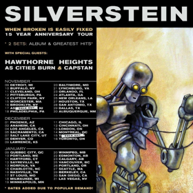 Silverstein Announce Second Leg of 'When Broken Is Easily Fixed' Anniversary Tour Dates 