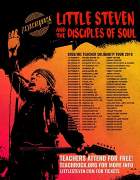 Steven Van Zandt Announces 'Soulfire Teacher Solidarity Tour 2018' 