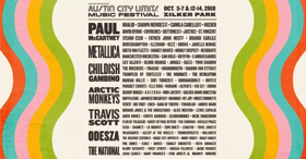 Paul McCartney, Metallica, Childish Gambino, Travis Scott and Odesza to Headline Austin City Limits Music Festival 2018  Image