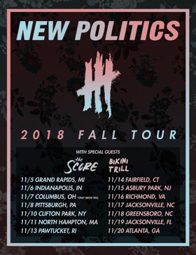 New Politics Fall U.S. Tour Kicks Off 11/5, Check Out Two New Clips from Recent Secret Show 
