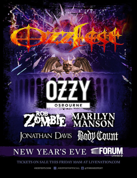 Celebrate New Years Eve With Ozzfest In Los Angeles Image