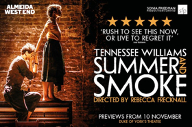 Book Now For Tennessee Williams' SUMMER AND SMOKE in the West End 