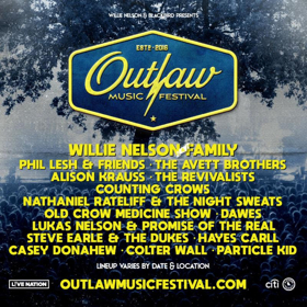 Willie Nelson's Outlaw Music Festival Announces 2019 Lineup 