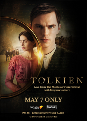 Fathom Events Presents TOLKIEN Event With Lily Collins and Stephen Colbert 