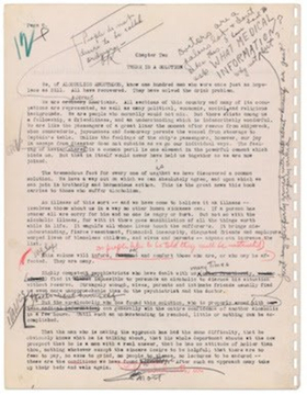 PROFILES IN HISTORY Announces Original Working Manuscript For The Big Book of Alcoholics Anonymous For Auction 