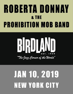 ROBERTA DONNAY and The Prohibition Mob Band Come to Birdland Jazz Club 
