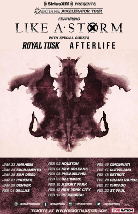 Like A Storm Announces 2019 Sirius XM Octane Headline Tour Image