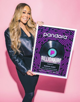 Mariah Carey Receives Pandora Billionaire Plaque 