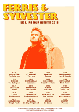 Ferris & Sylvester Announce UK & Ireland Headline Tour 