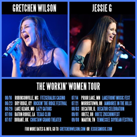 Gretchen Wilson Kicks Off THE WORKIN' WOMEN Tour Featuring Jessie G 
