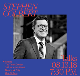 Stephen Colbert Will Appear In Conversation With The Times' Sopan Deb At TimesTalks Image