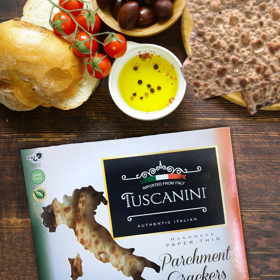 Marinas Menu: TUSCANINI PARCHMENT CRACKERS for Meals and Snacking 