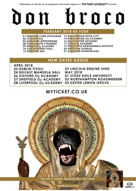 DON BROCO Announce Extra UK Tour Dates 