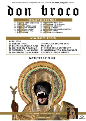 DON BROCO Announce Extra UK Tour Dates Image