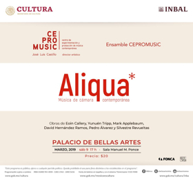 Cepromusic ofrecerá Aliqua, música de cámara contemporánea 