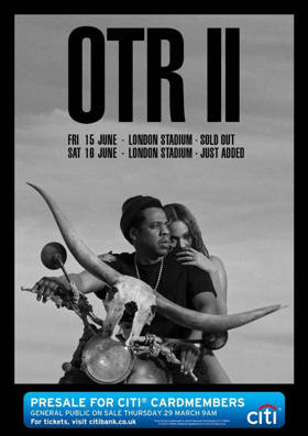 JAY-Z & Beyonce Announce Additional OTR II Tour Dates Due To Overwhelming Demand Image