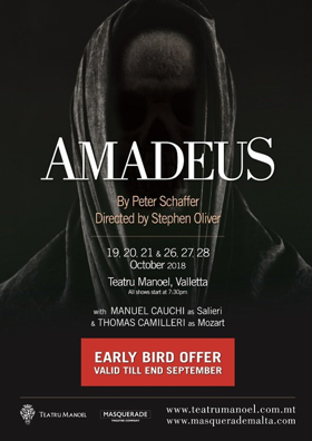 Peter Shaffer's AMADEUS Heads to Teatru Manoel 